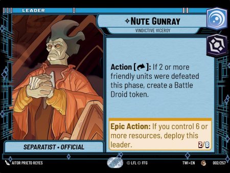 Nute Gunray - Vindictive Viceroy (002 257) [Twilight of the Republic] For Discount