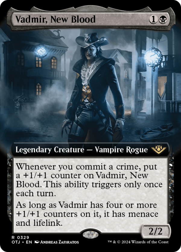 Vadmir, New Blood (OTJ-329) - Outlaws of Thunder Junction: (Extended Art) Foil [Rare] Online Hot Sale