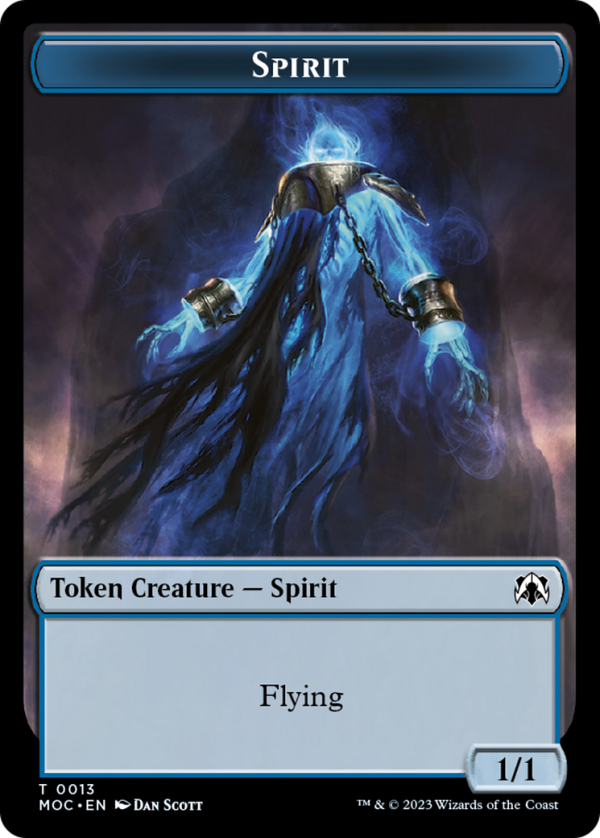 Spirit (9)    Spirit (13) Double-Sided Token [March of the Machine Commander Tokens] Cheap