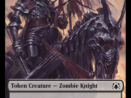 Zombie Knight    Human (6) Double-Sided Token [March of the Machine Commander Tokens] Hot on Sale