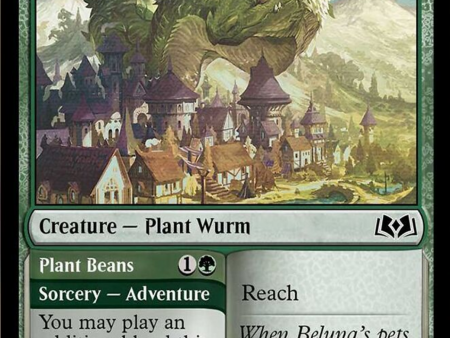 Beanstalk Wurm    Plant Beans (WOE-161) - Wilds of Eldraine [Common] Online Hot Sale